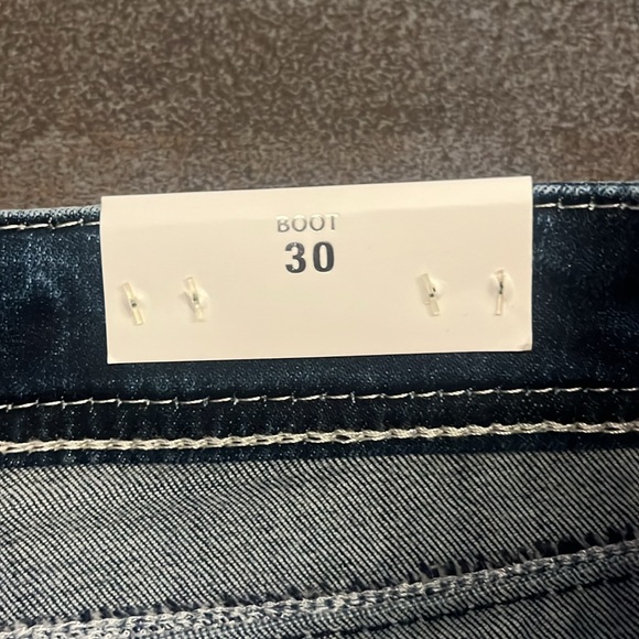 BNWT Miss Me western mid-rise rhinestone stitched boot cut jeans 30 x 34 - Picture 7 of 9